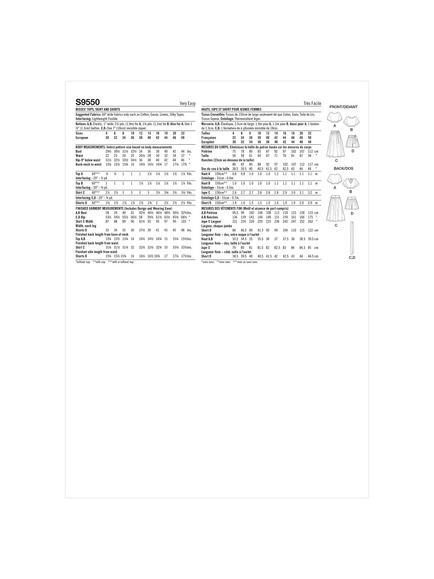 Simplicity Mimi G Misses' Tops, Skirt and Shorts Sewing Pattern, S9550 - view 2, 