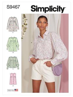 Simplicity Misses' Button Front Blouses Sewing Pattern, S9467, 