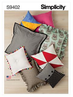 Simplicity Scatter Cushions Sewing Pattern, S9402, OS