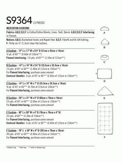Simplicity Meditation Cushions Sewing Pattern, S9364 - view 2, 