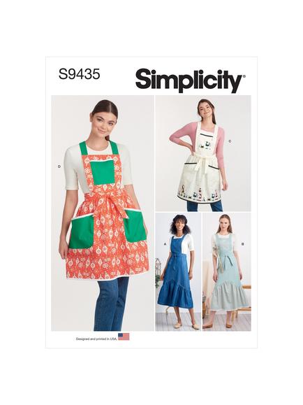 Simplicity Misses' Aprons Sewing Pattern, S9435, A, 