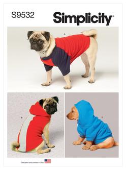 Simplicity Pet Clothing Sewing Pattern, S9532, A, 