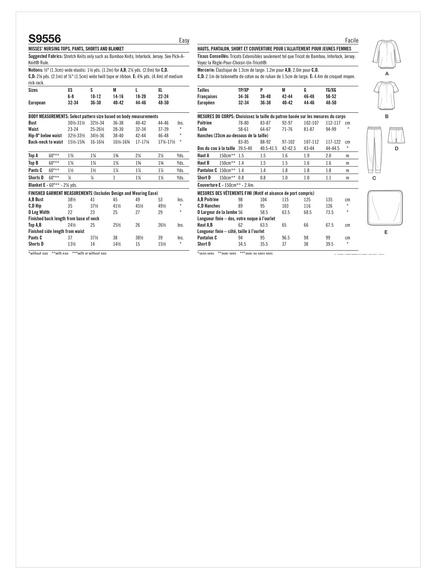 Simplicity Misses' Nursing Tops, Pants, Shorts and Blanket Sewing Pattern, S9556, A - view 2, 