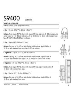 Simplicity Walker Accessories Sewing Pattern, S9400, OS - view 2, 