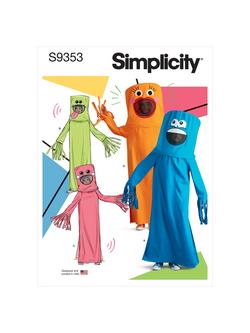 Simplicity Adults' Tube People Costume Sewing Pattern, S9353, BB, 