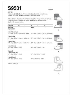 Simplicity Slippers Sewing Pattern, S9531, A - view 2, 