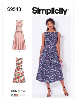Simplicity Misses' Dresses Sewing Pattern, S9543, A, 