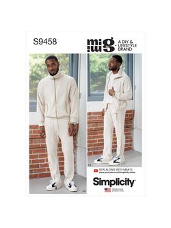 Simplicity Men's Knit Jacket and Pants Sewing Pattern, S9458, A, 