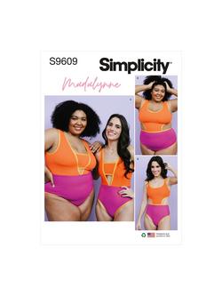 Simplicity Misses' and Women's Bathing Suits Sewing Pattern, S9609A, 