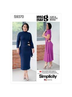 Simplicity Misses' Knit Dress Sewing Pattern, S9370, H5