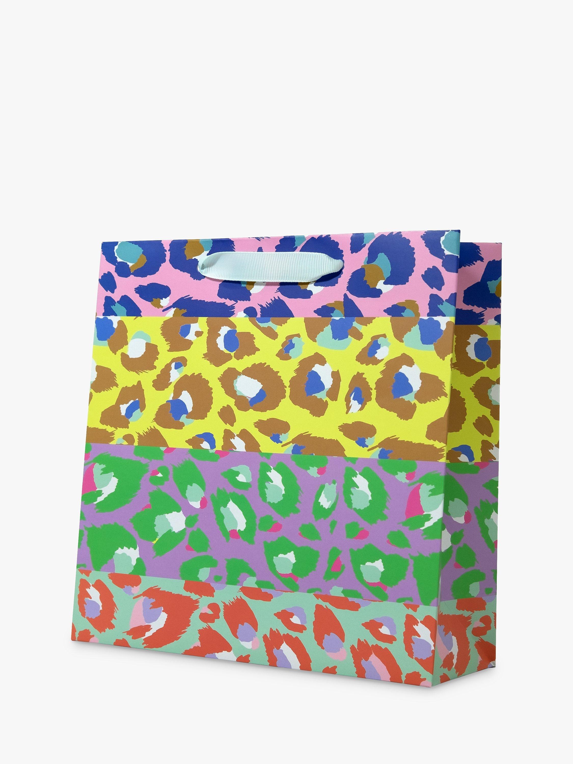Eleanor Bowmer Animal Print Stripe Gift Bag, Small Square
