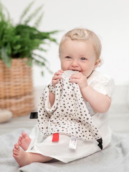 Cheeky Chompers Comfortchew Baby Teether & Comforter, Leopard Spot - view 2, Leopard Spot