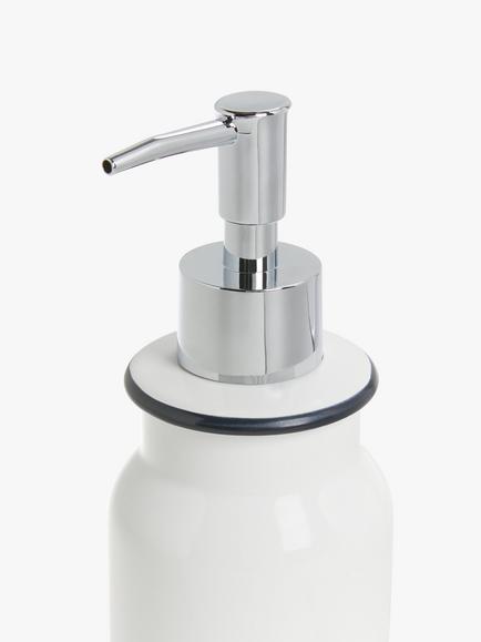 John Lewis Enamel Effect Soap Dispenser - view 2, White