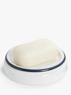 John Lewis Enamel Effect Soap Dish - view 2, White