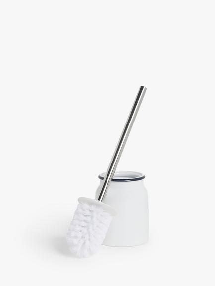John Lewis Enamel Effect Toilet Brush - view 2, White