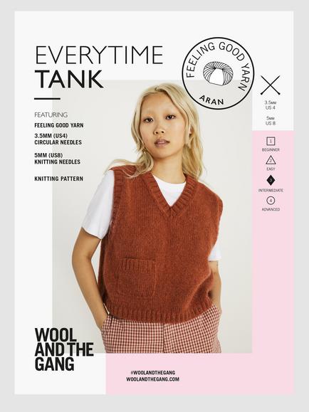 Wool And The Gang Everytime Tank Knitting Pattern, Multi