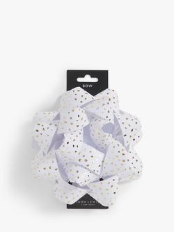 John Lewis Confetti Paper Mega Gift Bow - view 2, White