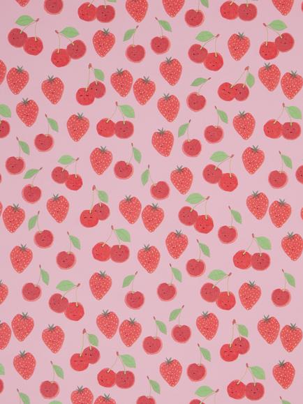 John Lewis Cherries & Strawberries Wrapping Paper, 3m - view 2, Multi