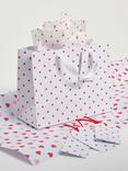 John Lewis Red & Pink Hearts Wrapping Paper, 5m