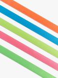 John Lewis Neon Gift Ribbons, 2m, Pack of 5