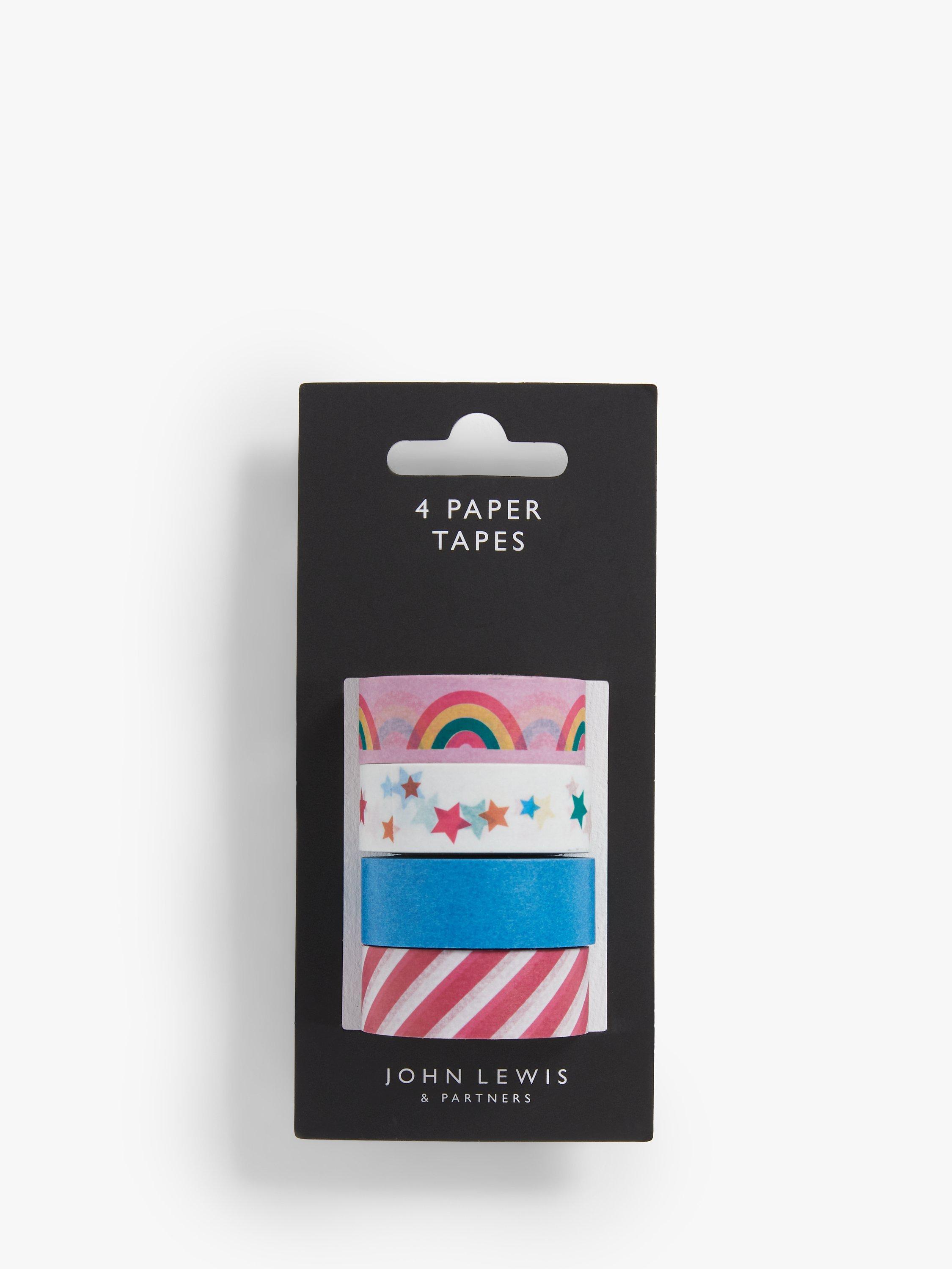 John Lewis Brights Rainbow Paper Gift Tapes, Set of 4