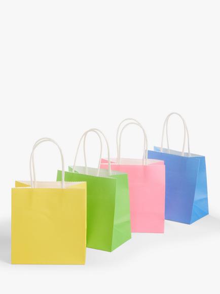 John Lewis Bright Gift Bags, Pack of 4, Multi