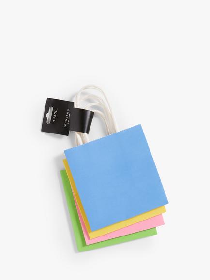 John Lewis Bright Gift Bags, Pack of 4 - view 2, Multi