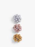 John Lewis Paper Metallic Gift Bows, Pack of 3