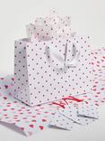 John Lewis Ditsy Heart Gift Tags, Pack of 3