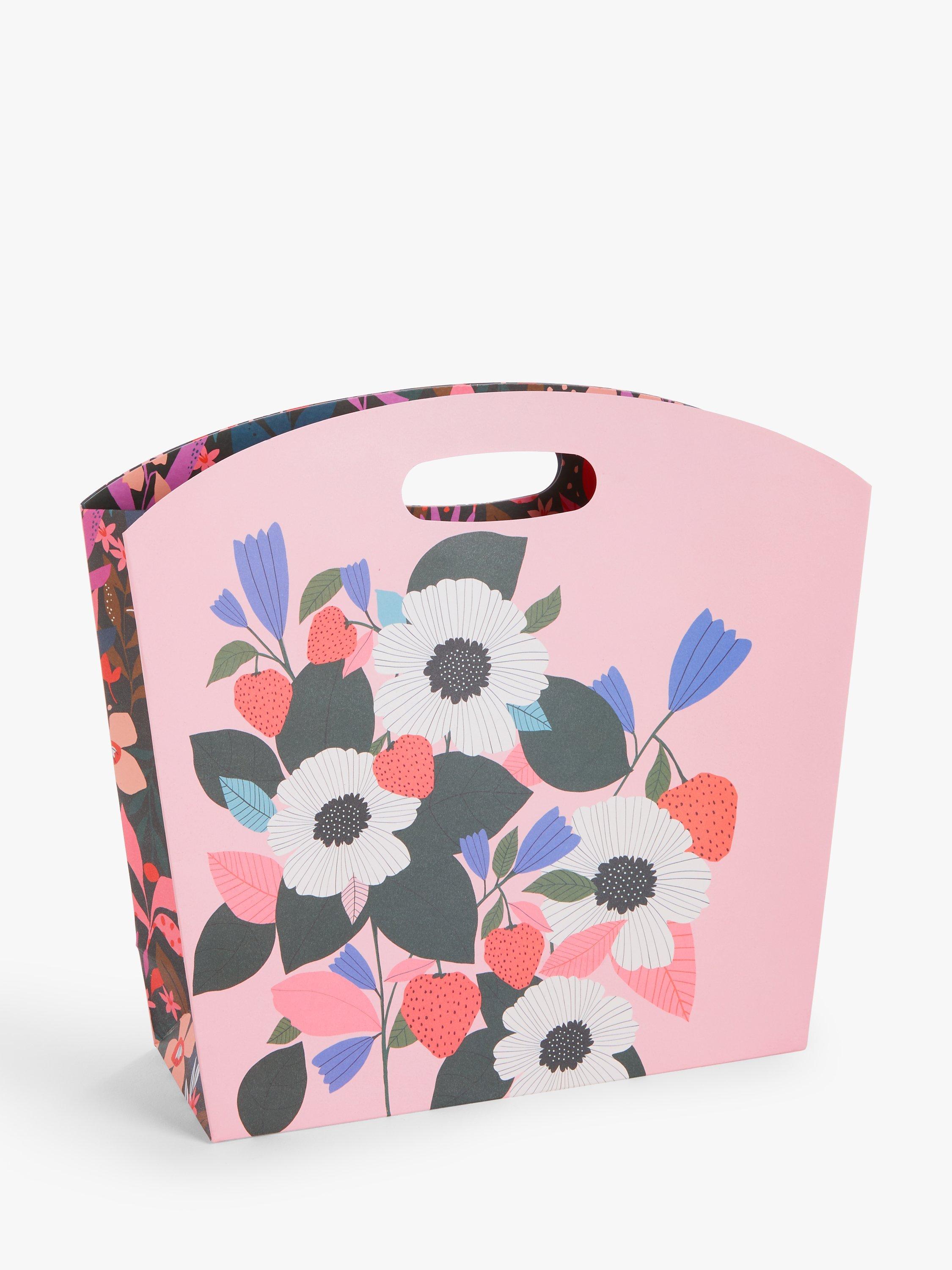 John Lewis Contemporary Floral Die Cut Handle Gift Bag, Medium