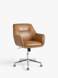 John Lewis Gerry Office Chair, PU Vinyl, Tan, Tan