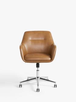 John Lewis Gerry Office Chair, PU Vinyl, Tan - view 2, Tan