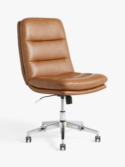 John Lewis Radcliffe Office Chair, PU Vinyl, Tan, Tan Bl378