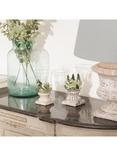 One.World Birkdale Terracotta Hurricane Candle Holder, Neutral Stone