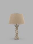 One.World Birkdale Curved Base Terracotta Linen Shade Table Lamp, Stone