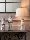 One.World Birkdale Curved Base Terracotta Linen Shade Table Lamp, Stone