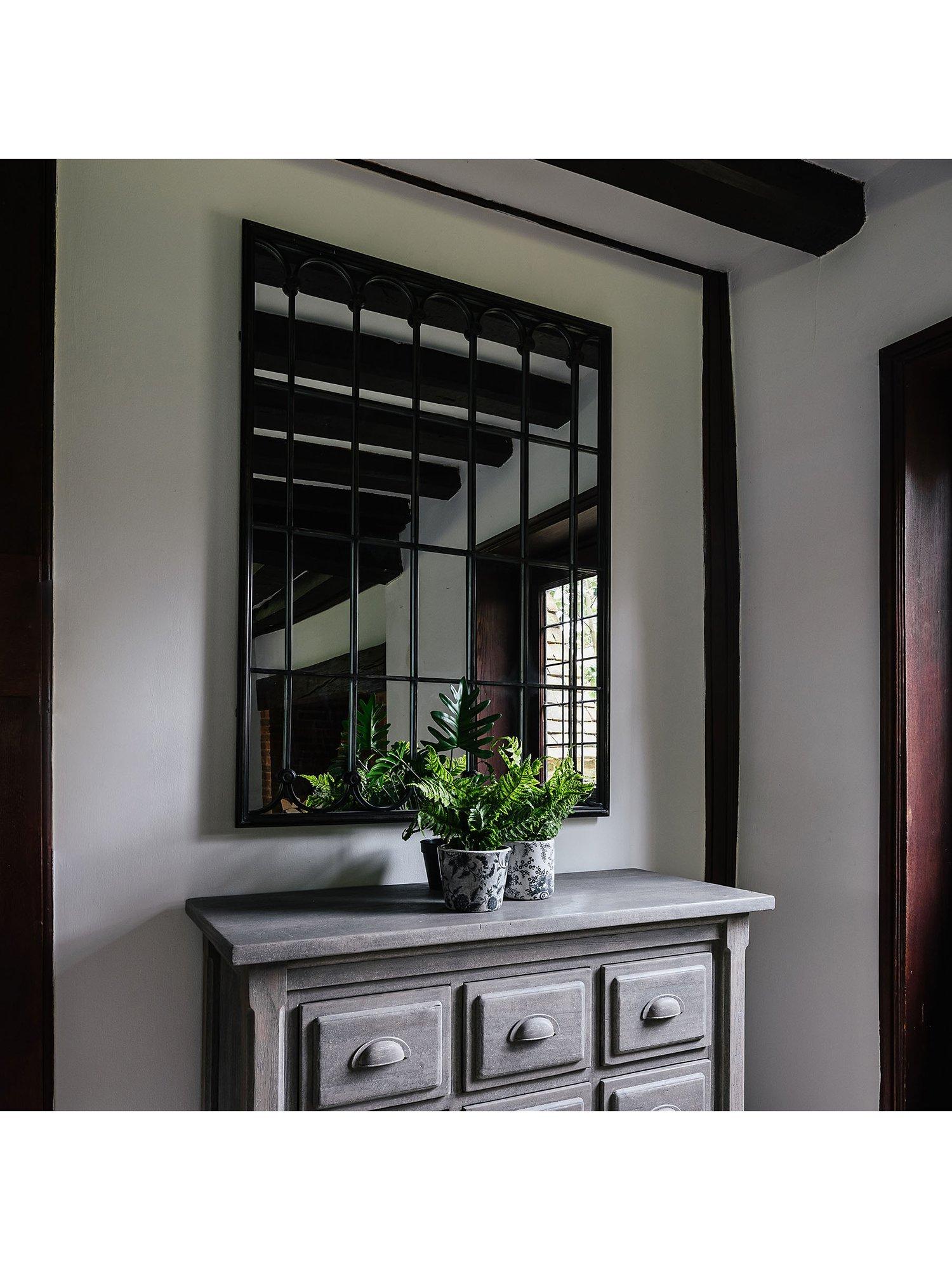 One.World Fairfield Rectangular Metal Wall Mirror, 122.5 x 92cm, Iron