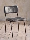 nkuku Ukari Leather Dining Chair, Aged Black