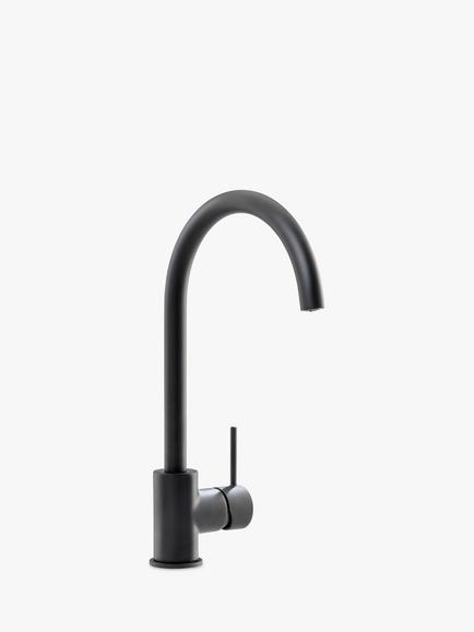 John Lewis Jump Single Lever Kitchen Tap, Matt Black