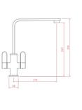 John Lewis Phoenix 2 Lever Kitchen Tap