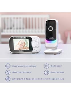 Hubble Nursery Pal Essential 2.8" Smart Video Baby Monitor with Adjustable Camera and Night Light - view 2, White