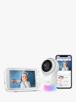 Hubble Nursery Pal Glow+ 5" Smart Video Baby Monitor, White