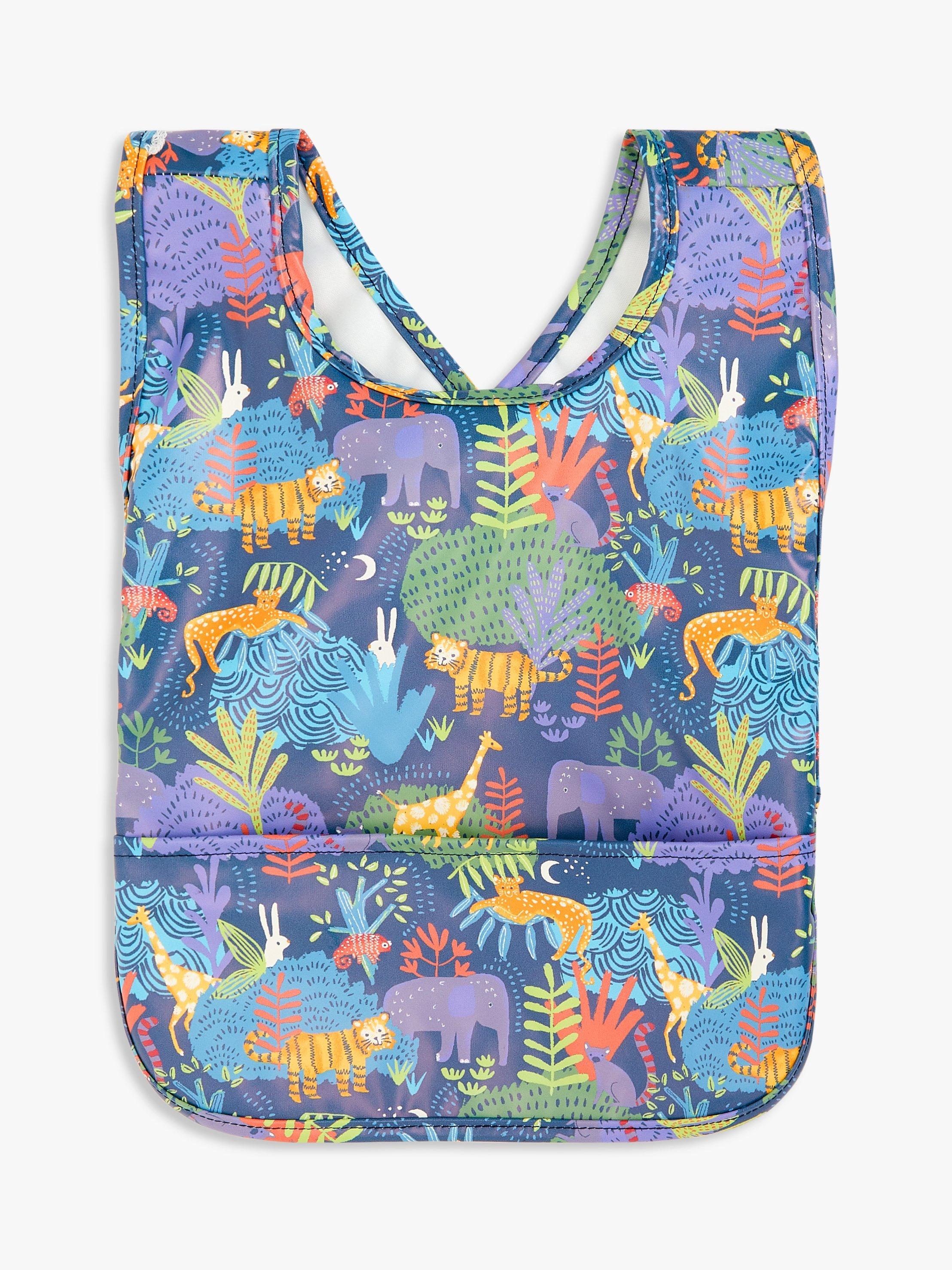 John Lewis Jungle Print Baby Bib, Multi