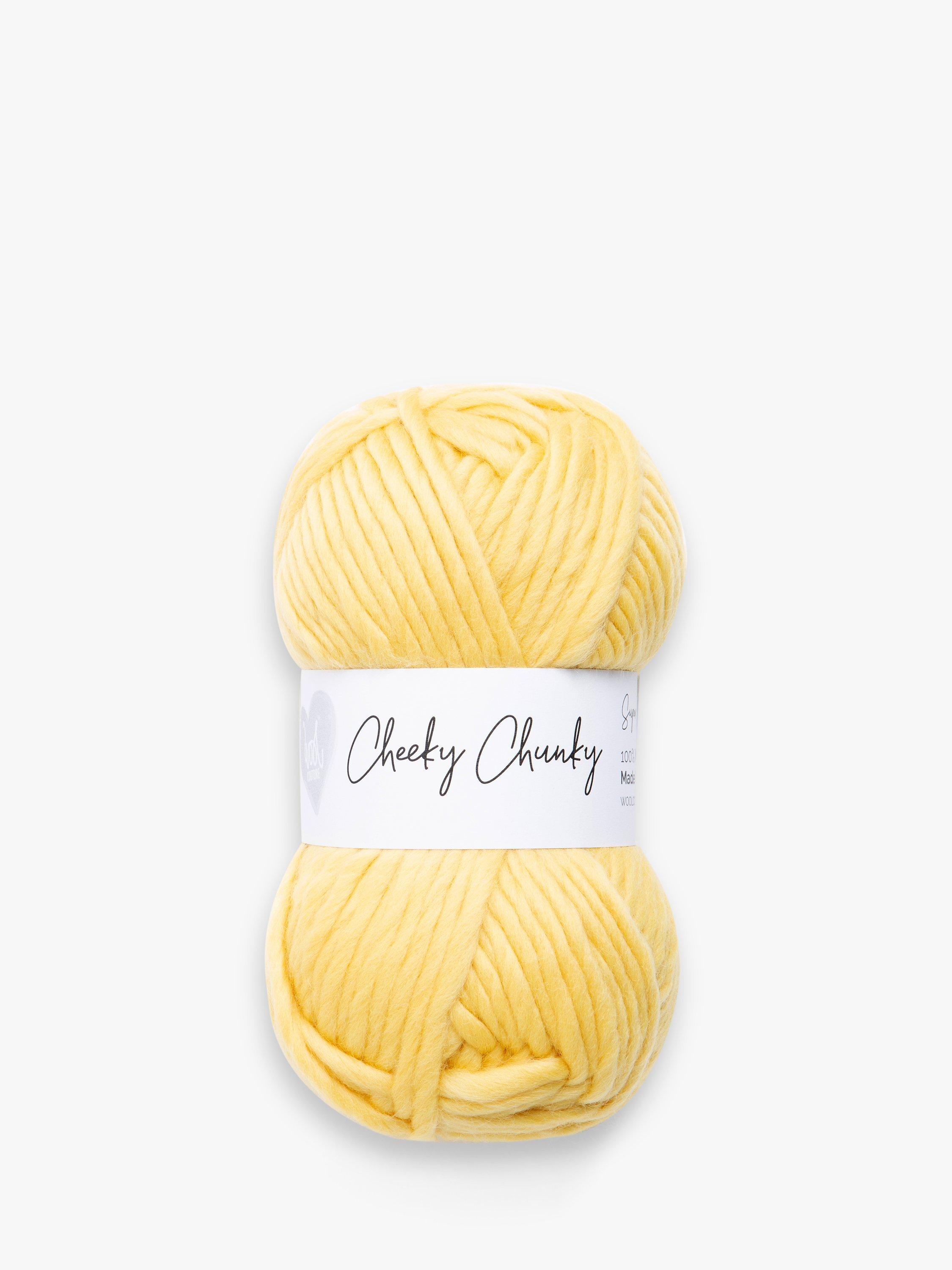Wool Couture Cheeky Chunky Wool Knitting Yarn, 100g, Lemon