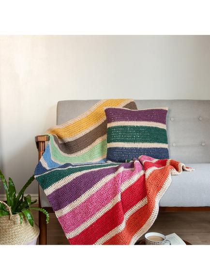 Wool Couture Rainbow Blanket Crochet Kit, Multi