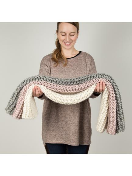 Wool Couture Hannah Blanket Knitting Kit, Multi
