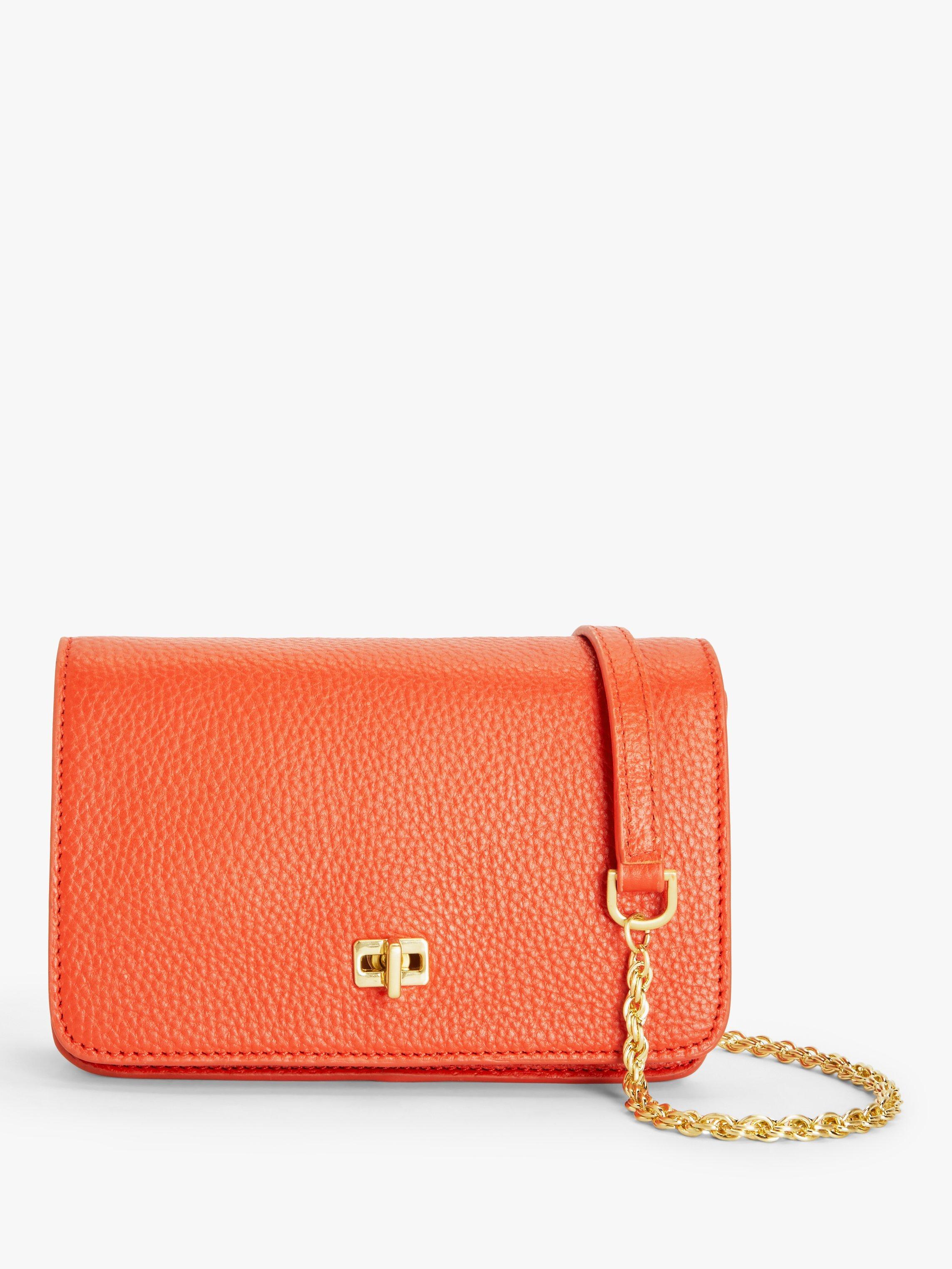 John Lewis Mini Leather Flap Over Cross Body Bag