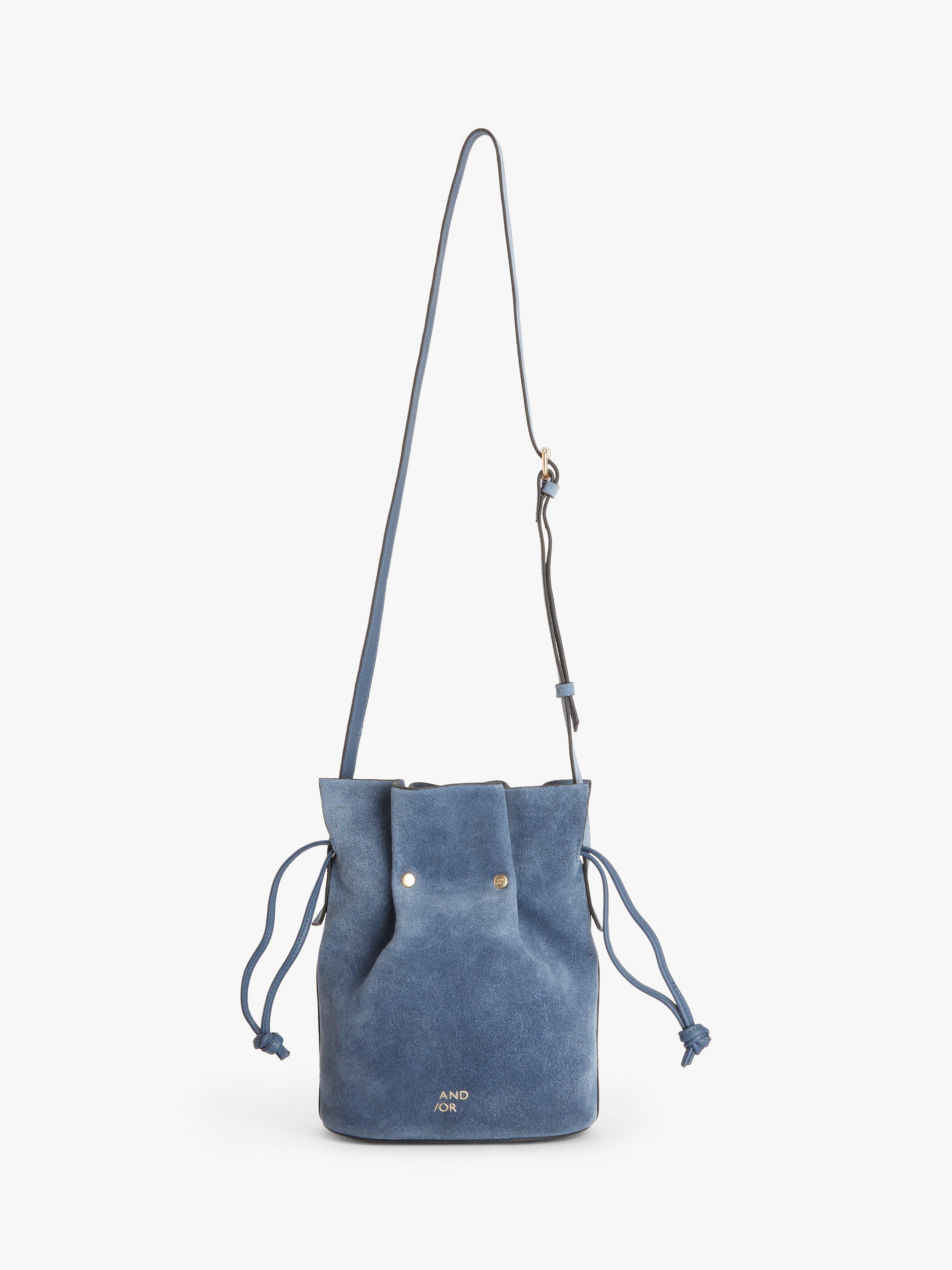 AND/OR Suede Bucket Bag