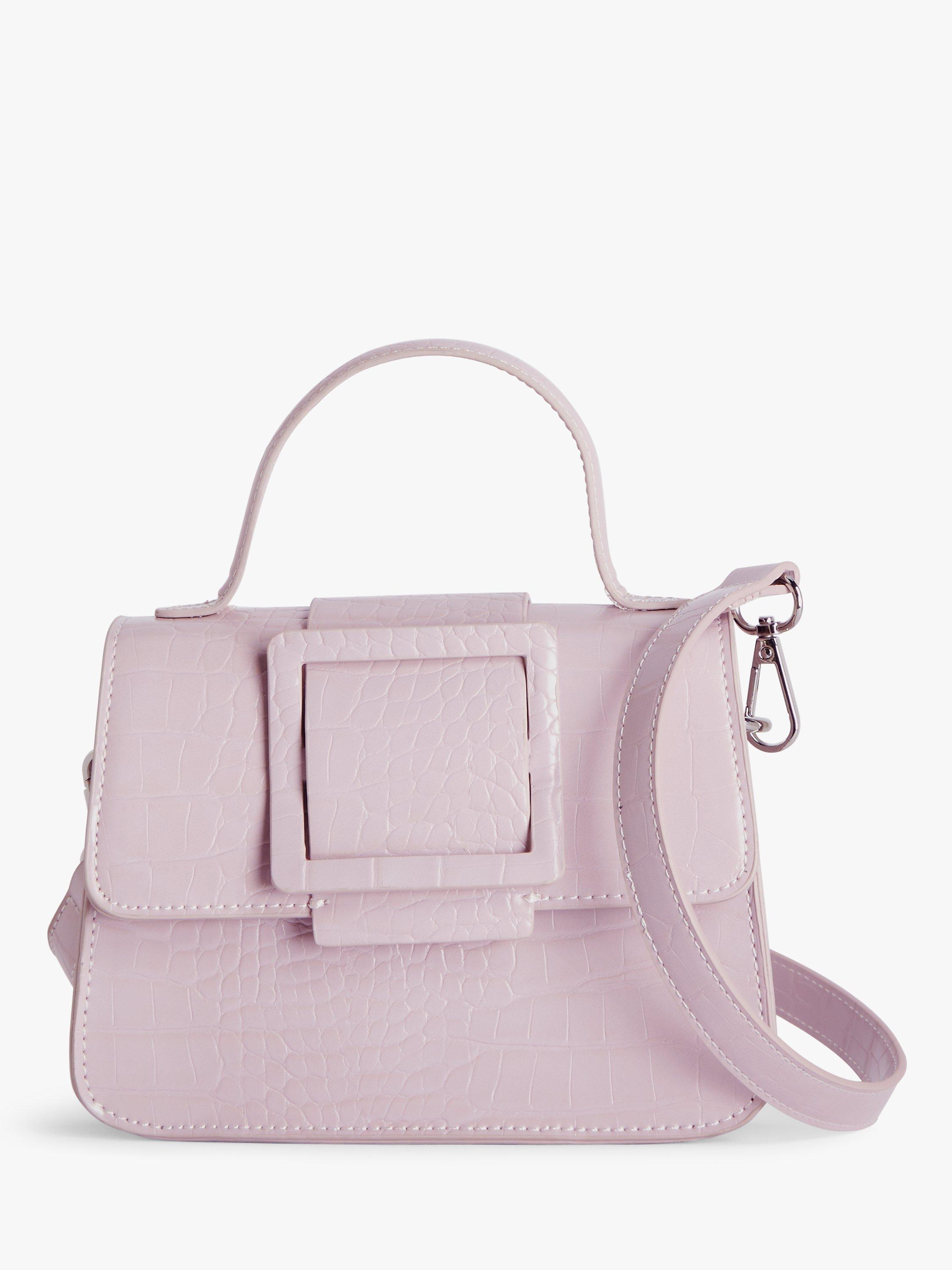 Kin Croc Style Top Handle Cross Body Bag