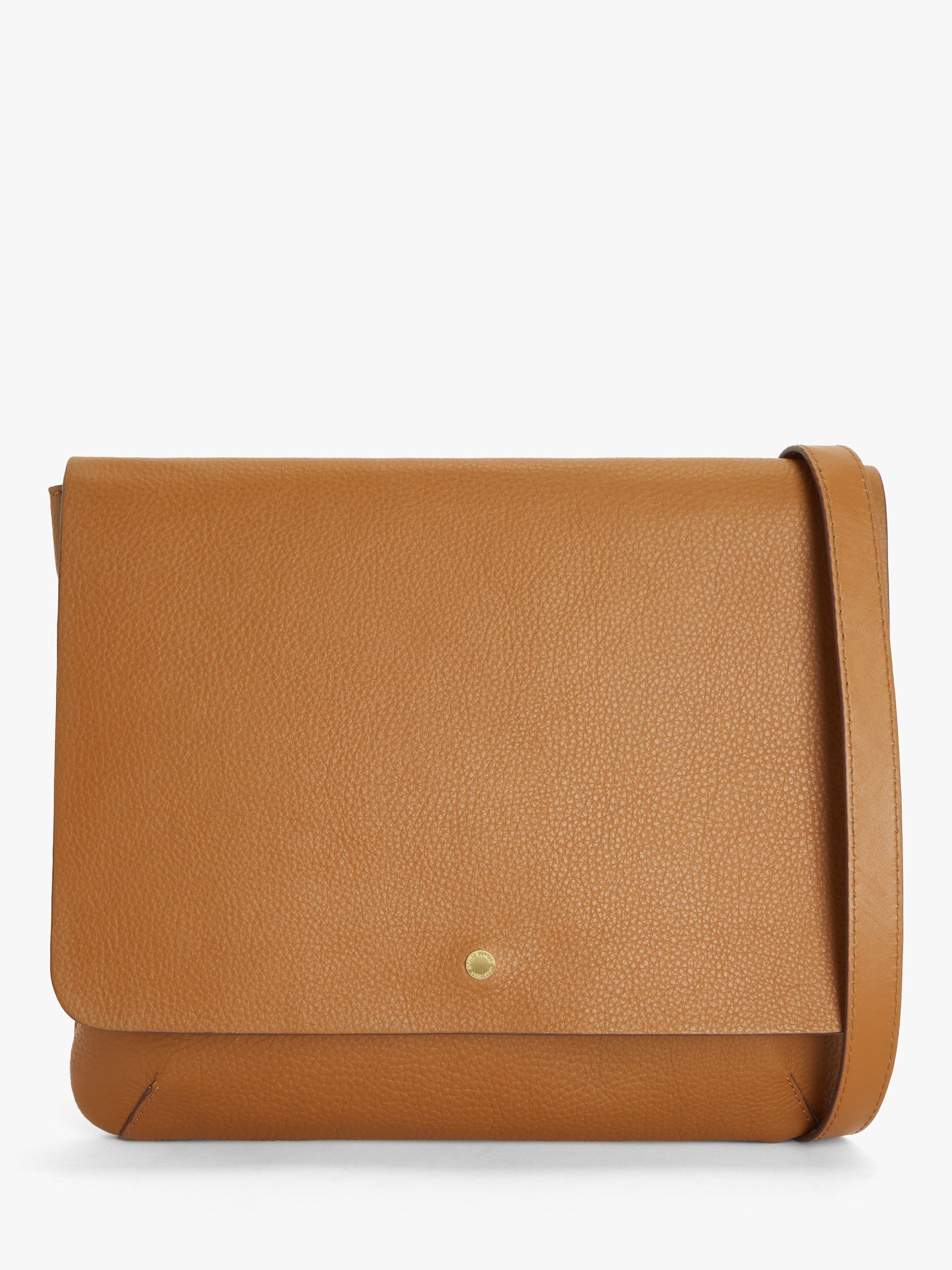 John Lewis Mae Leather Cross Body Bag Tan